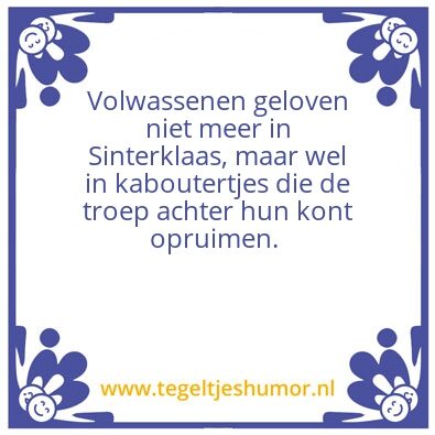 Tegeltje: opruimen
