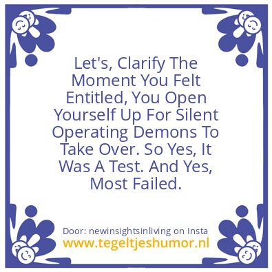 Tegeltje: Silent Demons.