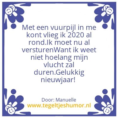 Tegeltje: Gelukkig nieuwjaar