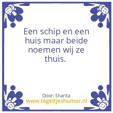 Tegeltje: Thuis
