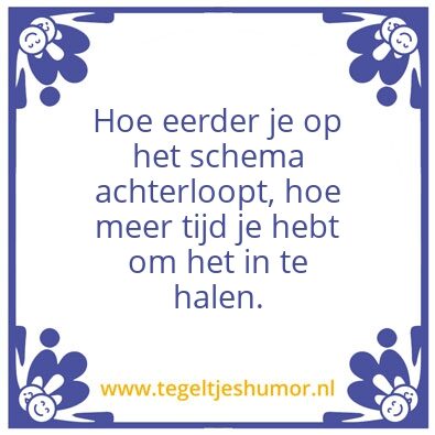 Tegeltje: Schema