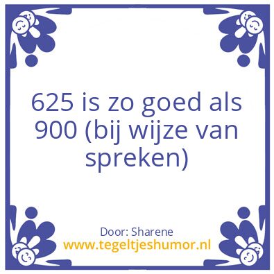 Tegeltje: Inside joke