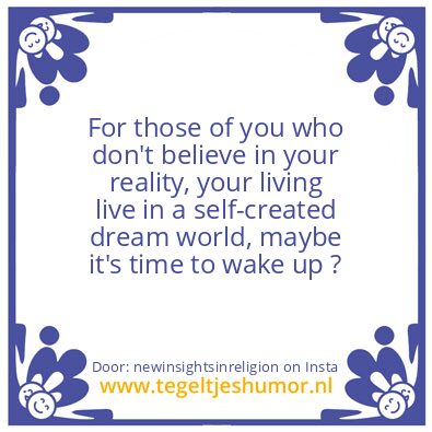 Tegeltje: It’s time to wake up !