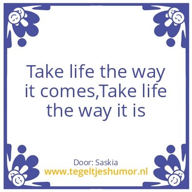 Tegeltje: The goed Ahead