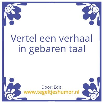 Tegeltje: Zonder recept