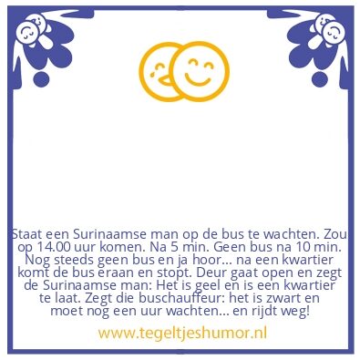 Tegeltje: Surinaamse man