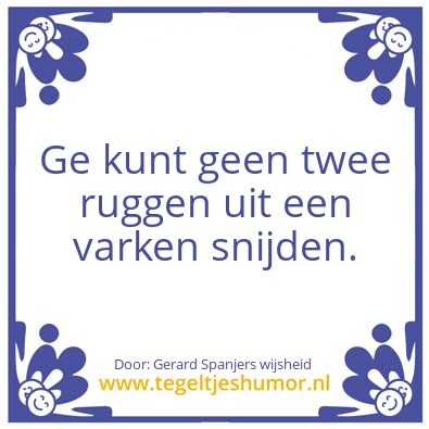 Tegeltje: twee ruggen