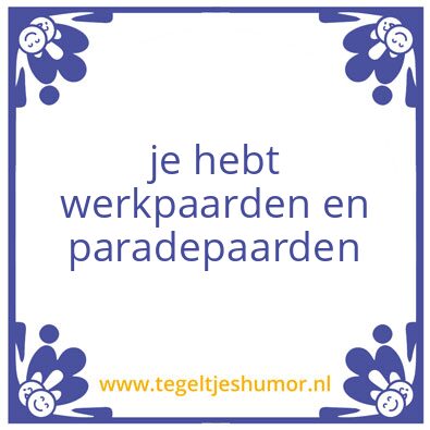Tegeltje: werkpaarden