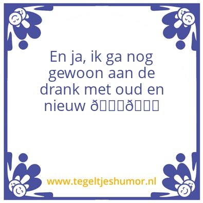 Tegeltje: Zelfspot