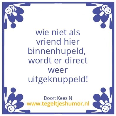 Tegeltje: deurspreuk