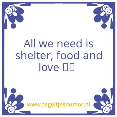 Tegeltje: Love