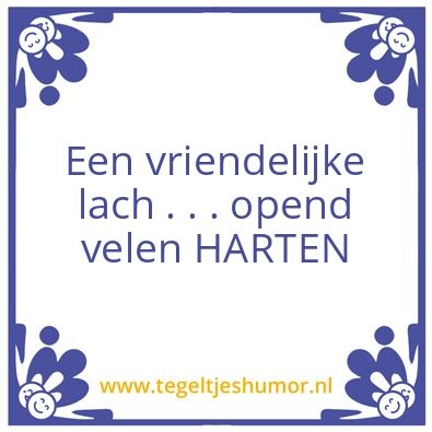 Tegeltje: Lach