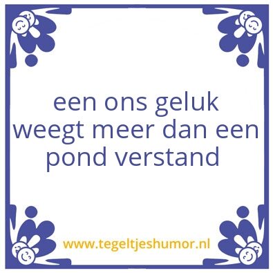 Tegeltje: geluk