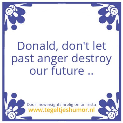 Tegeltje: Donald.