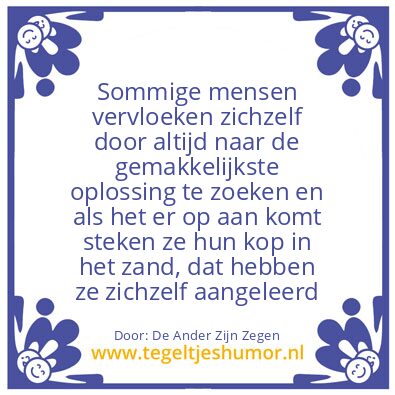 Tegeltje: De Ander Zijn Vloek is
