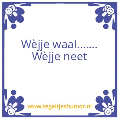 Tegeltje: ‘d oospel