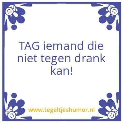 Tegeltje: Drank