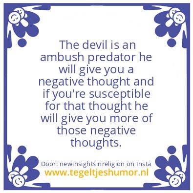 Tegeltje: The devil is a ambush predator