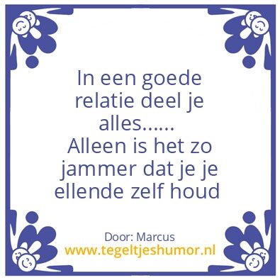 Tegeltje: Relatie