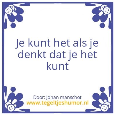Tegeltje: Gezegde