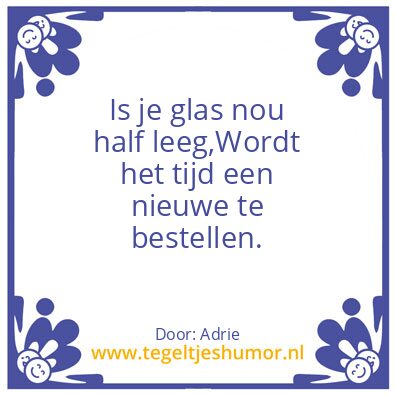 Tegeltje: Glas