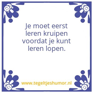 Tegeltje: kruipen