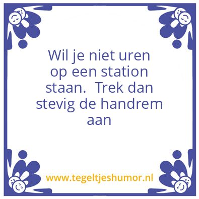 Tegeltje: handrem