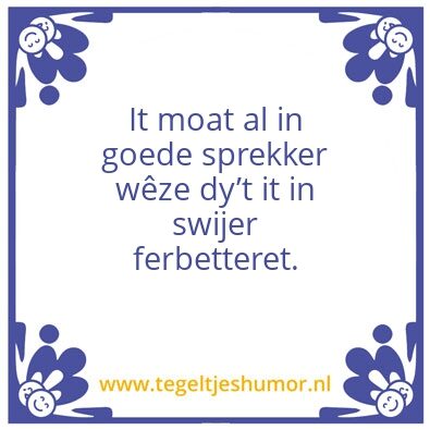 Tegeltje: Swijer