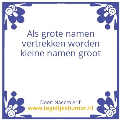 Tegeltje: groot