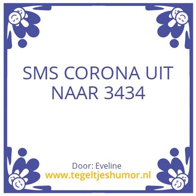 Tegeltje: Corona