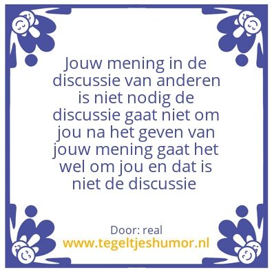 Tegeltje: real