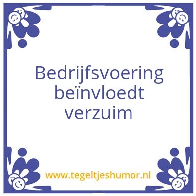 Tegeltje: verzuim
