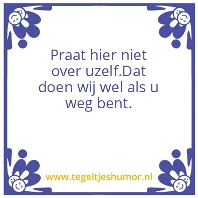 Tegeltje: Praten