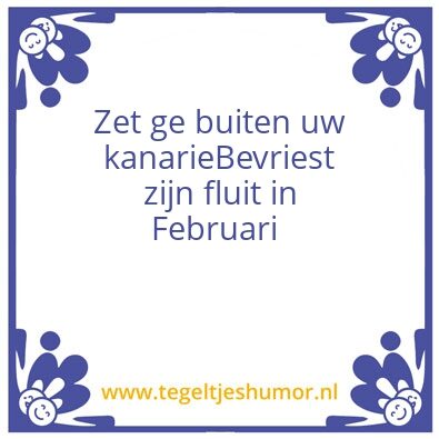 Tegeltje: Kanarie