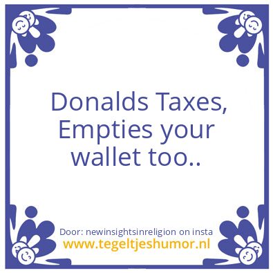 Tegeltje: Dum Donald,s actions