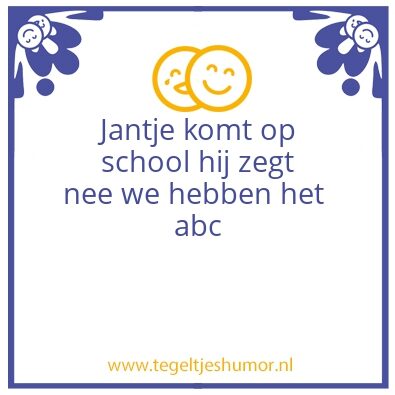 Tegeltje: jantje en het abc