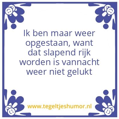 Tegeltje: Slapend rijk