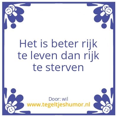 Tegeltje: leven