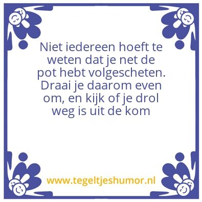 Tegeltje: toilet