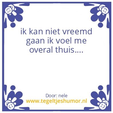 Tegeltje: thuis
