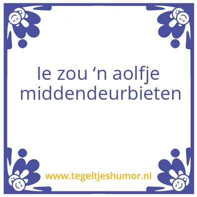Tegeltje: Zeeuwse gierigheid