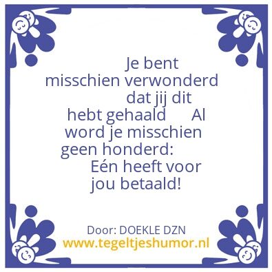 Tegeltje: DOUWE 70 JAAR