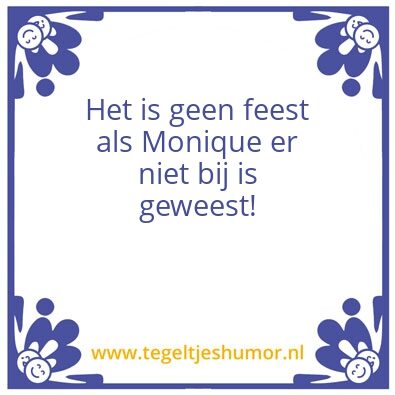 Tegeltje: Monique