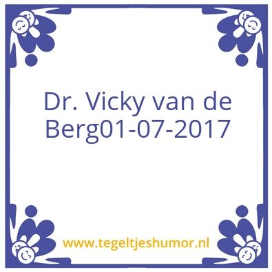Tegeltje: Vicky