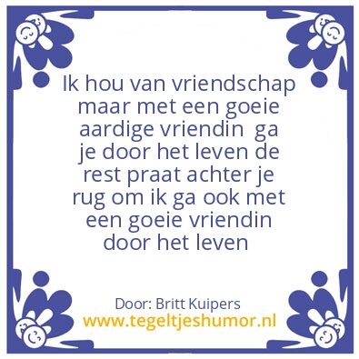 Tegeltje: Vriendschap
