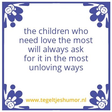 Tegeltje: love