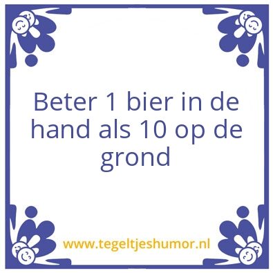Tegeltje: Biertje