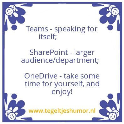 Tegeltje: Working together