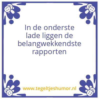 Tegeltje: Onderste lade