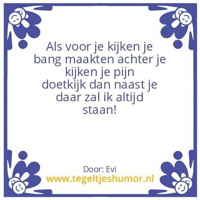 Tegeltje: …